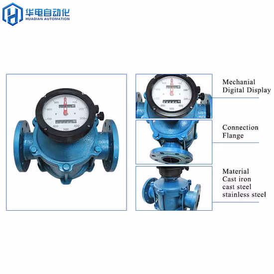 Misuratore di portata diesel meccanico a ingranaggi ovali Pd con uscita a impulsi / da 4 a 20 mA